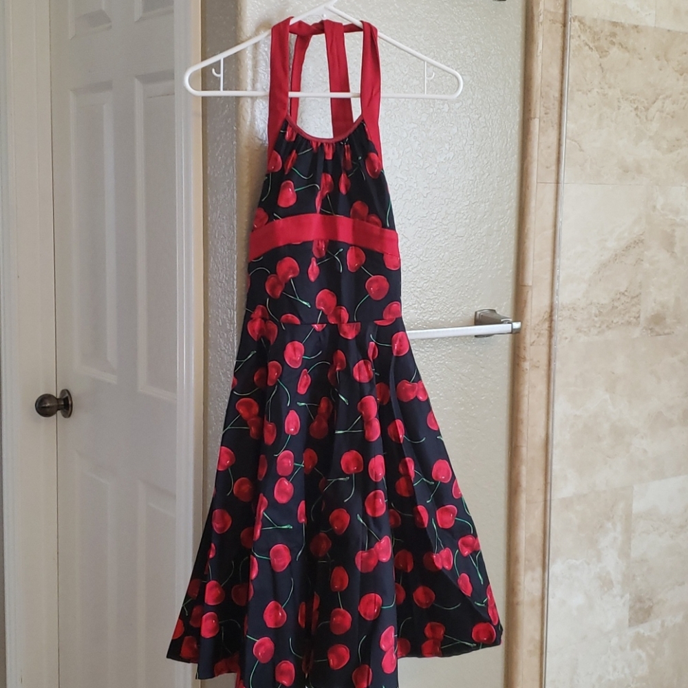 Golightly Pinup  red cherry halter dress